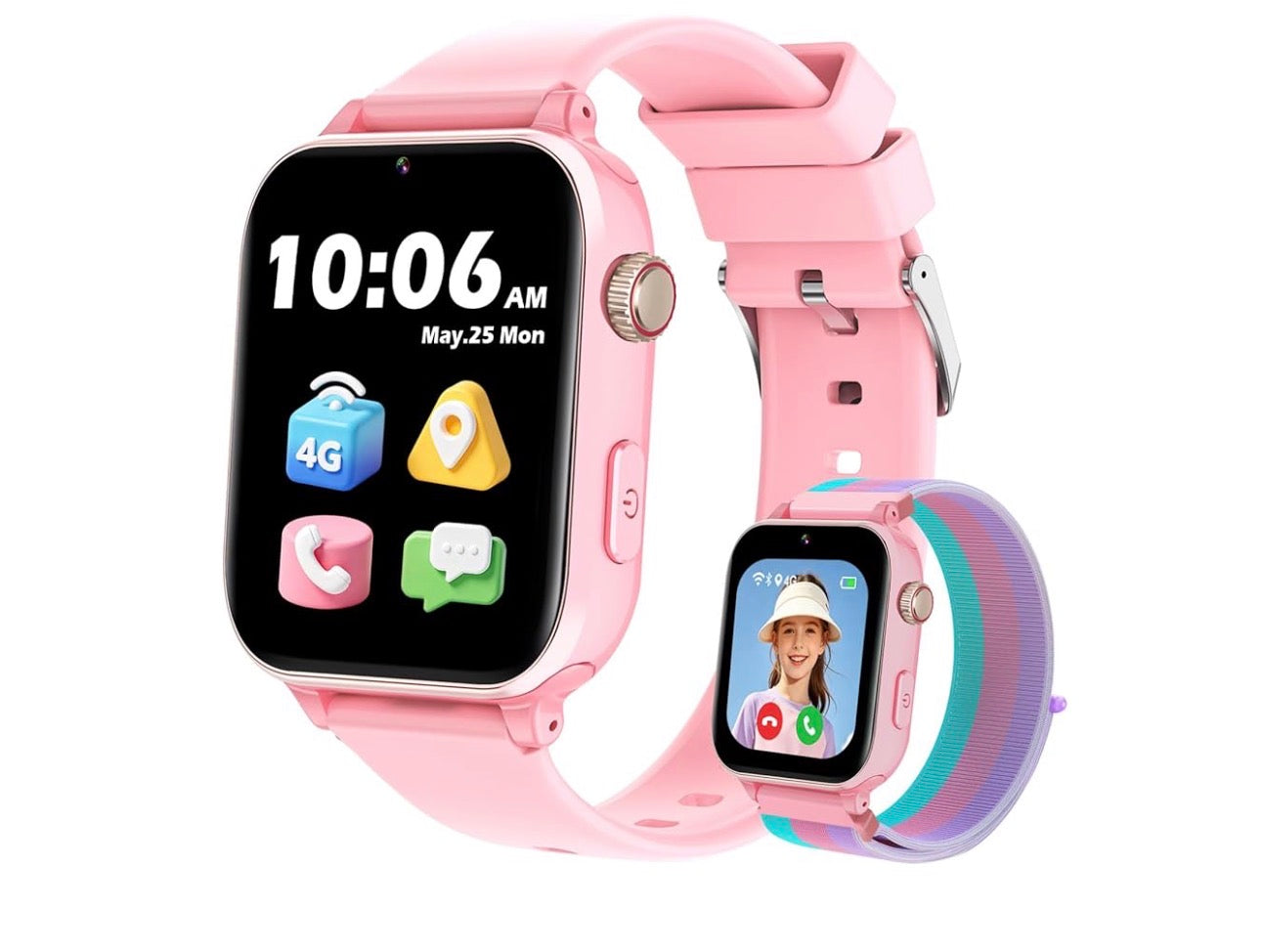 Kids Smart Watch with Screen Protector - Black